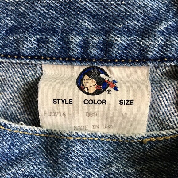 Vintage 80's Cherokee Women's Mom Tapered Jeans Size 11 26Wx28.5L Zipper Pockets - Picture 6 of 9